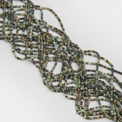 Szmaragd oponka fasetowana 2,5x3mm