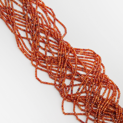Granat pomarańczowy oponka fasetowana 2x3mm