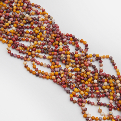 Jaspis mokait kulka fasetowana 4mm