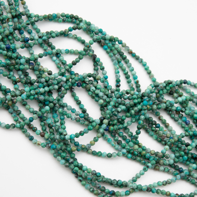 Chryzokola kulka fasetowana 2,5mm