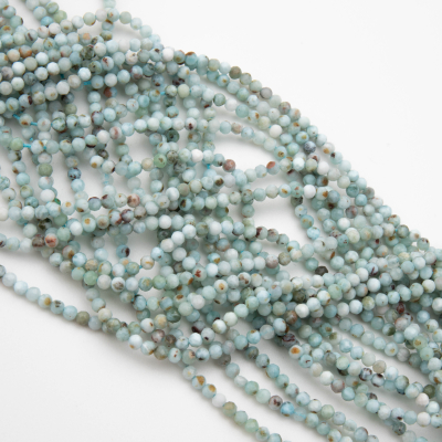 Larimar kulka fasetowana 2mm