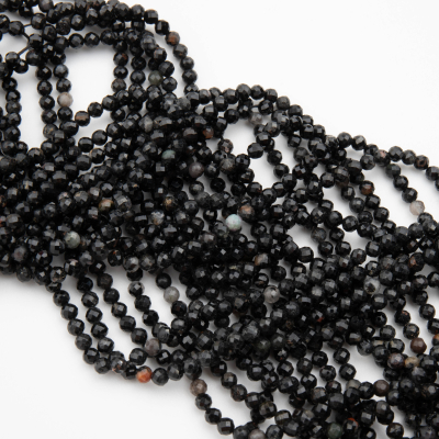 Czarny turmalin kulka fasetowana 3,5mm