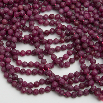 Rubin kulka fasetowana 5,5mm