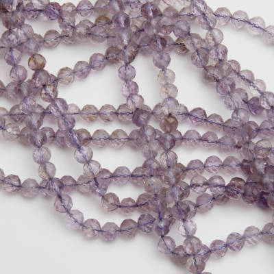 Ametyst kulka fasetowana 6mm