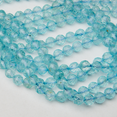 Topaz niebieski kulka fasetowana 6,5mm