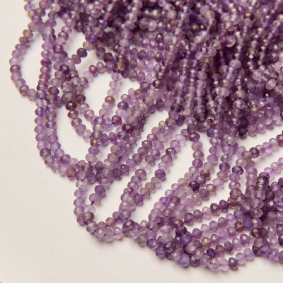 Ametyst oponka fasetowana 3x4mm