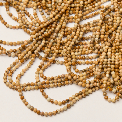 Jaspis krajobrazowy kulka fasetowana 3,5mm