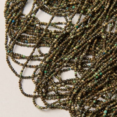 Czarna chryzokola kulka fasetowana 2mm