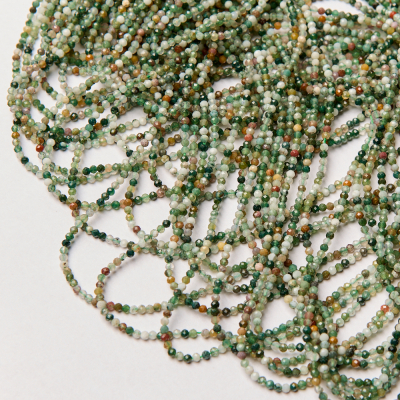 Agat indyjski kulka fasetowana 2mm