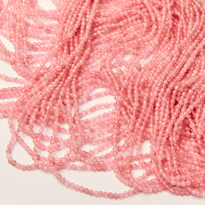 Kryształ górski truskawkowy kulka fasetowana 2,5mm