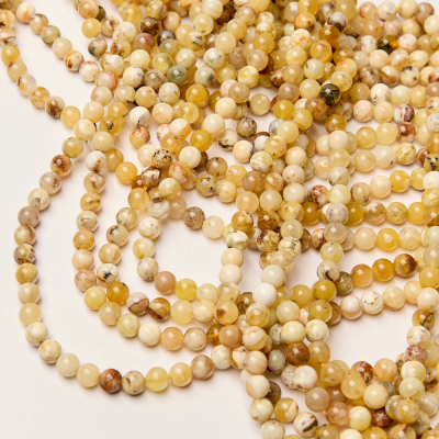 Opal żółty kulka gładka 6,5mm