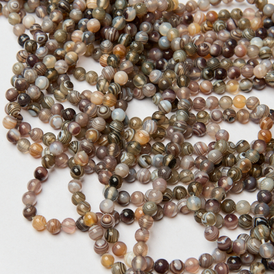 Agat botswana kulka gładka 6,5mm