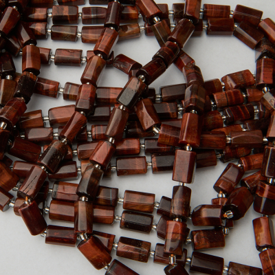 Czerwone tygrysie oko słupek ciosany 12x8mm