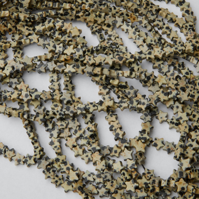 Jaspis dalmatyńczyk gwiazdka 6mm