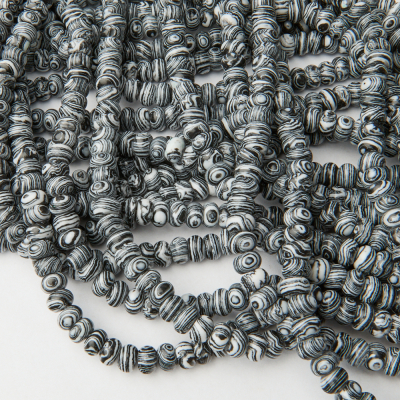 Zebra stone oponka gładka 8x5mm