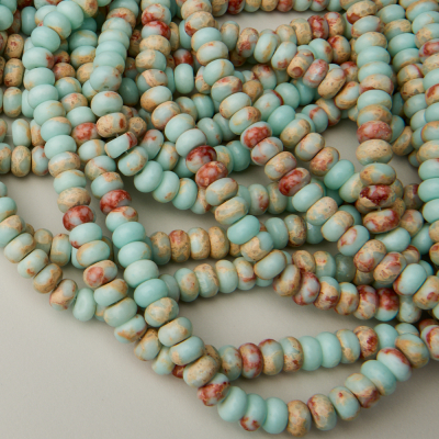 Jaspis cesarski błękitny oponka gładka 8x5mm