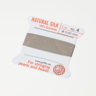 Nici jedwabne z igłą grey 0,6mm