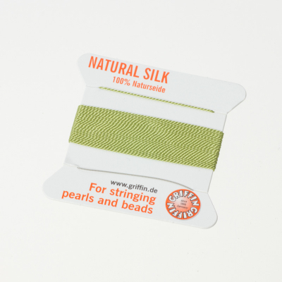 Nici jedwabne z igłą jade green 0,5 mm
