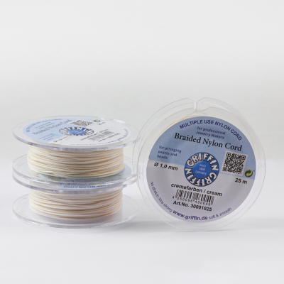 Griffin nylonowy sznurek do makramy cream 1mm