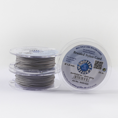 Griffin nylonowy sznurek do makramy dark grey 1mm