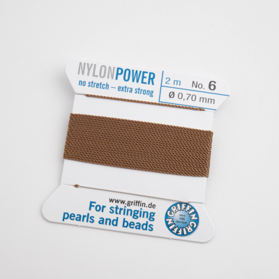 Nici Nylon Power z igłą beige 0,7mm