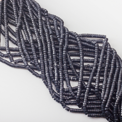 Jaspis cesarski krążek gładki czarny 2,5x4,5mm