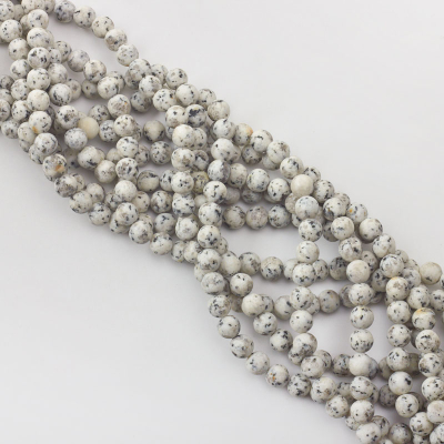 Agat biały kulka matowa 7,5mm