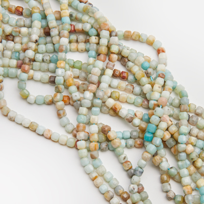 Amazonit kostka fasetowana 5mm