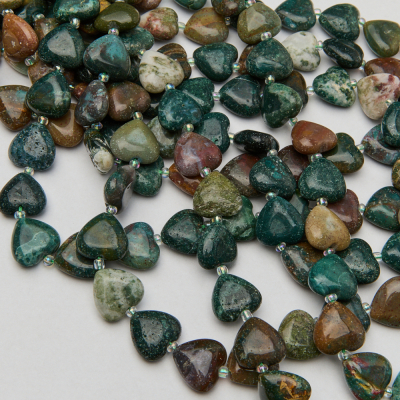 Agat indyjski serce gładkie 14,5mm