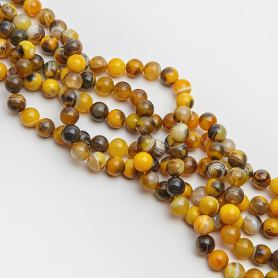 Agat trzmieli kulka gładka 10,5mm