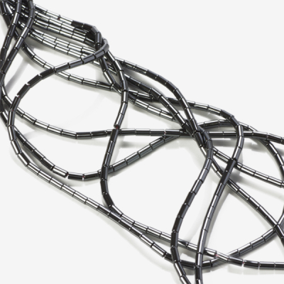 Hematyt platerowany walec natural 4x2mm