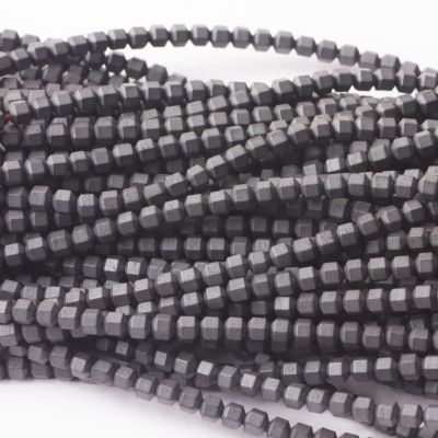 Hematyt platerowany baryłka mat natural 3mm