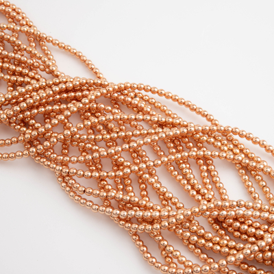 Hematyt platerowany kulka gładka rose gold 3,5mm