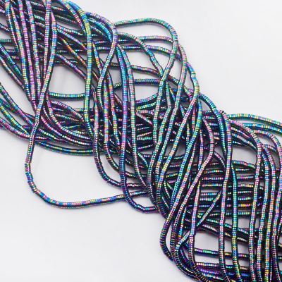 Hematyt platerowany krążek płaski multicolor 3x1mm