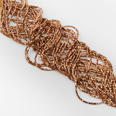 Hematyt kostka ścięta bronze 2mm
