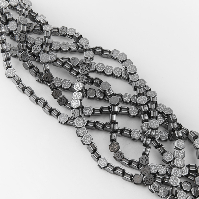 Hematyt koralik do bransoletek shambalowych lilijka natural 8,5mm
