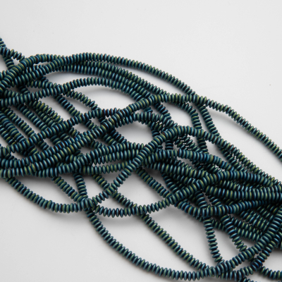 Hematyt dysk emerald mat 4x1,5mm