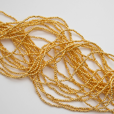 Hematyt kulka fasetowana light gold 2,5mm