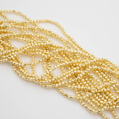 Hematyt kulka fasetowana light gold 3mm