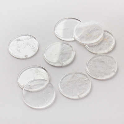 Kryształ górski zawieszka krążek płaski 30mm