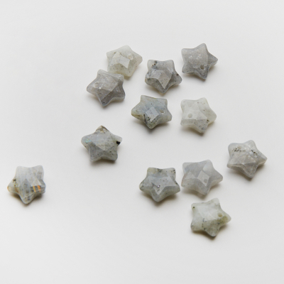 Labradoryt gwiazdka fasetowana zawieszka 12mm