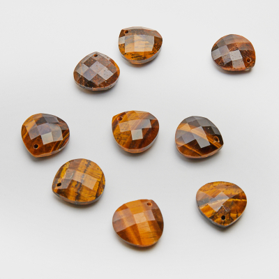 Tygrysie oko łezka fasetowana zawieszka 16x16mm