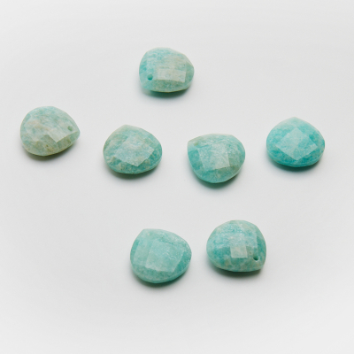 Amazonit rosyjski łezka fasetowana zawieszka 16x16mm
