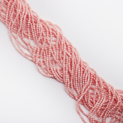 Koral różowy kulka gładka 2,5mm
