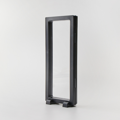 Ekspozytor z membraną ramka 3D czarna z podstawką 9x23cm