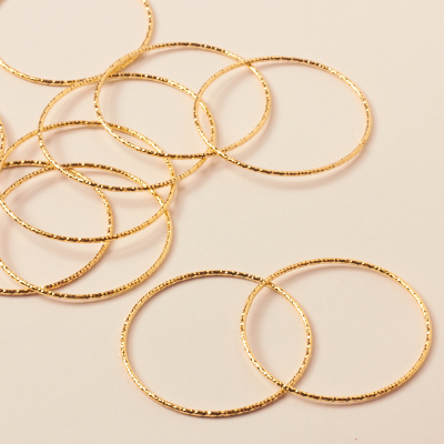 Srebrny łącznik koło diamentowe AG925 pozłacane 30mm