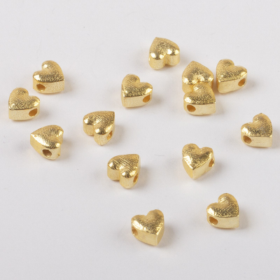 Srebrny koralik serce AG925 pozłacane 5mm