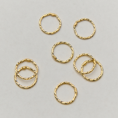 Srebrne kółko diamentowe AG925 pozłacane 6,5x0,6mm