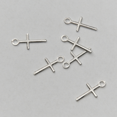 Srebrna zawieszka krzyż prosty AG925 15,5mm