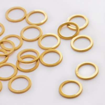 Srebrna zawieszka- łącznik k&oacute;łko AG925 złoty 12mm